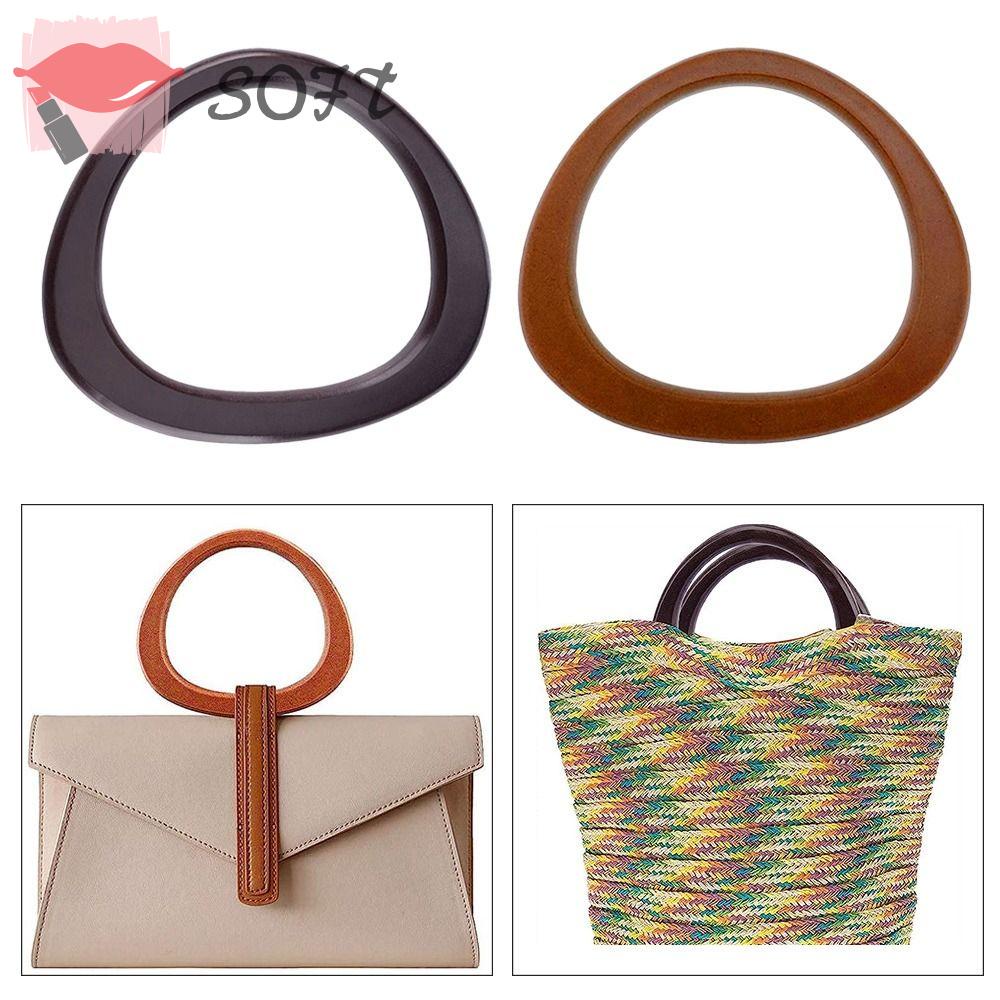 SOFTNESS Tay Cầm Bằng Gỗ Có Thể Tháo Rời Cho Túi Xách DIY Mới