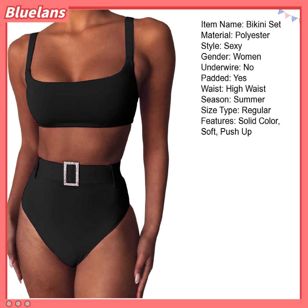 Bộ Đồ Bơi 2 Mảnh Lưng Cao Không Tay Màu Sắc Thời Trang Cho Nữ