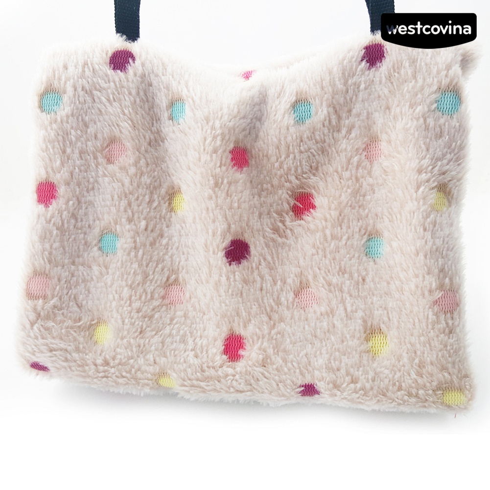 [WST]♞Võng Treo Vải Lông Mềm Ấm Áp Họa Tiết Chấm Bi Cho Chim Vẹt