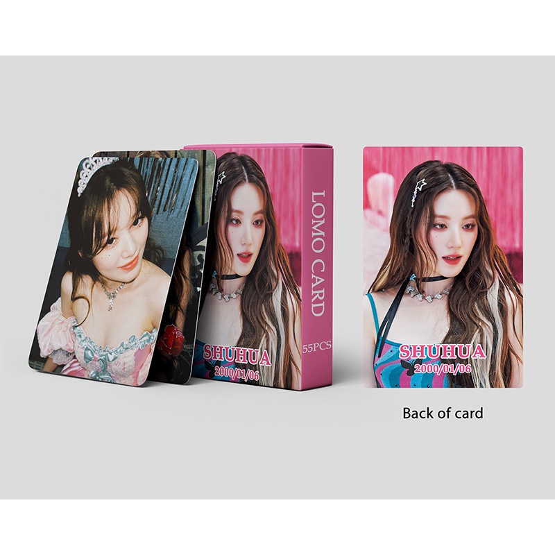 I-DLE SHUHUA LOMO Card Set 55 Tấm Thẻ Ảnh Hình Nhóm Nhạc KPOP