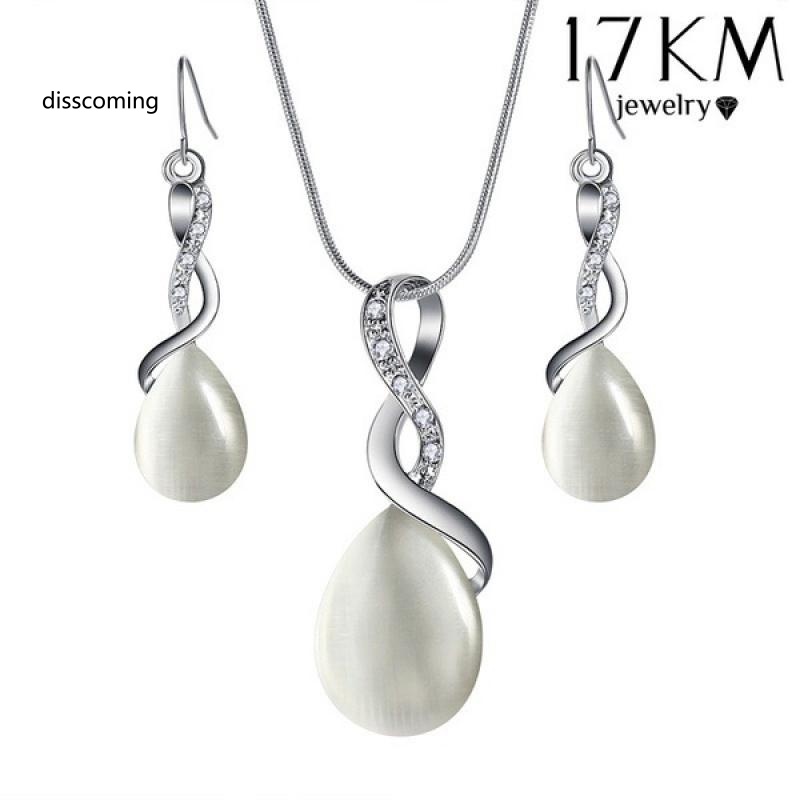 Đầm Nữ Kiểu Dáng Thời Trang Thanh Lịch| Set Vòng cổ Và Bông Tai Hình Giọt Nước