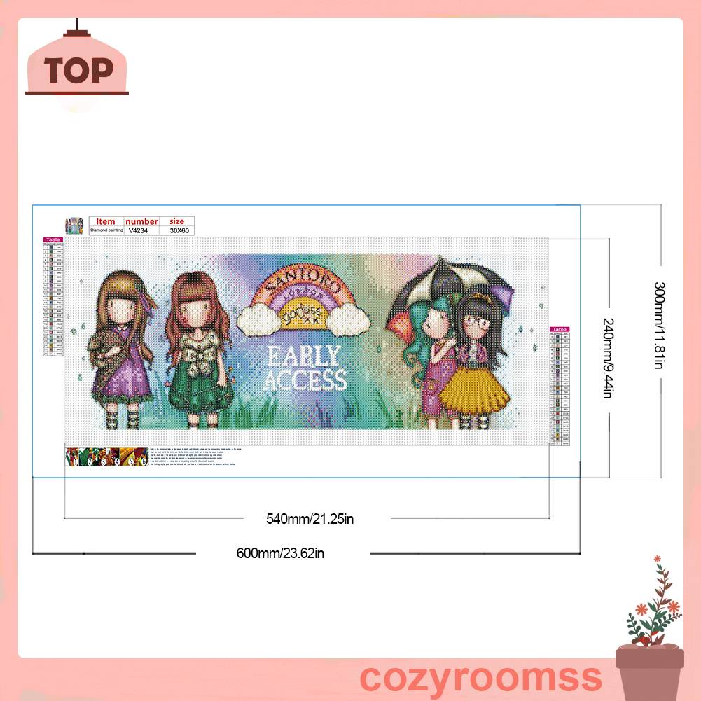 Tranh Đính Đá Kim Cương Toàn Bộ 5D DIY Hình Vẽ Cô Gái Trang Trí Nhà Cửa