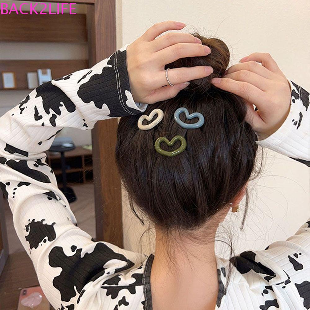BACK2LIFE Kẹp Tóc Hình Trái Tim Dễ Thương Cho Nữ Y2K