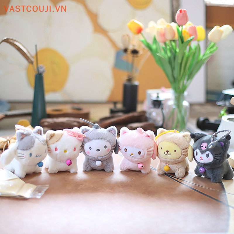 Móc Khóa Hình Búp Bê Nhồi Bông Sanrio Kuromi Dễ Thương