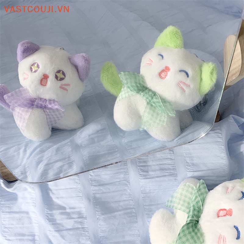 Móc Khóa Hình Mèo Nhồi Bông 12CM Dễ Thương