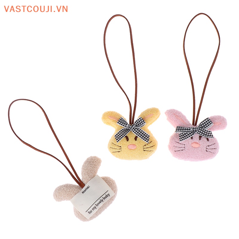 Móc Khóa Thỏ Nhồi Bông Dễ Thương Dùng Để Nhận Dạng Túi Học Sinh