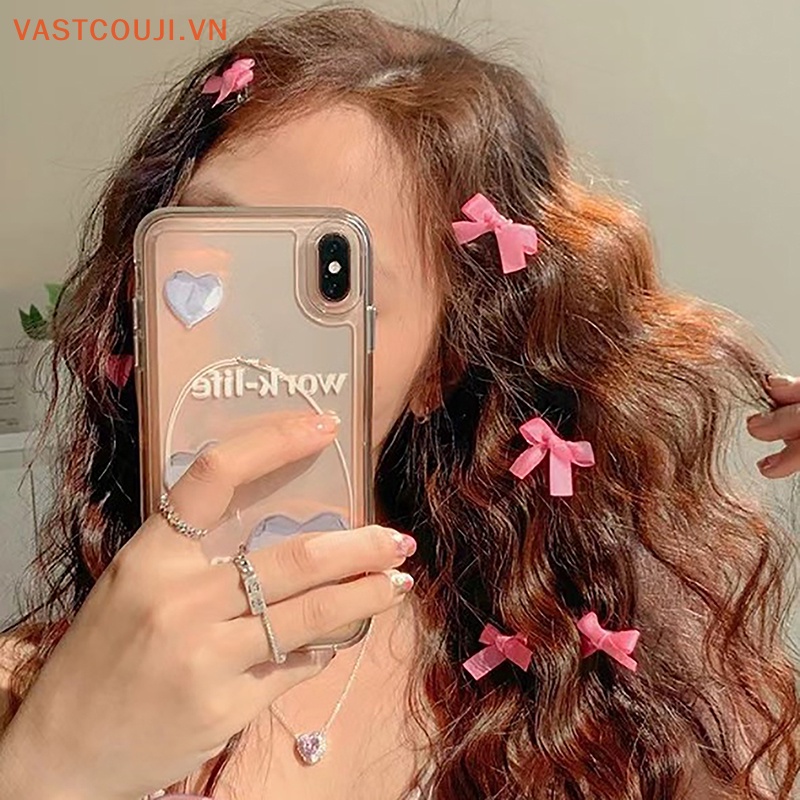 Bộ 8 Kẹp Tóc Nơ Nhỏ Xinh Thời Trang Mùa Hè Cho Bạn Gái