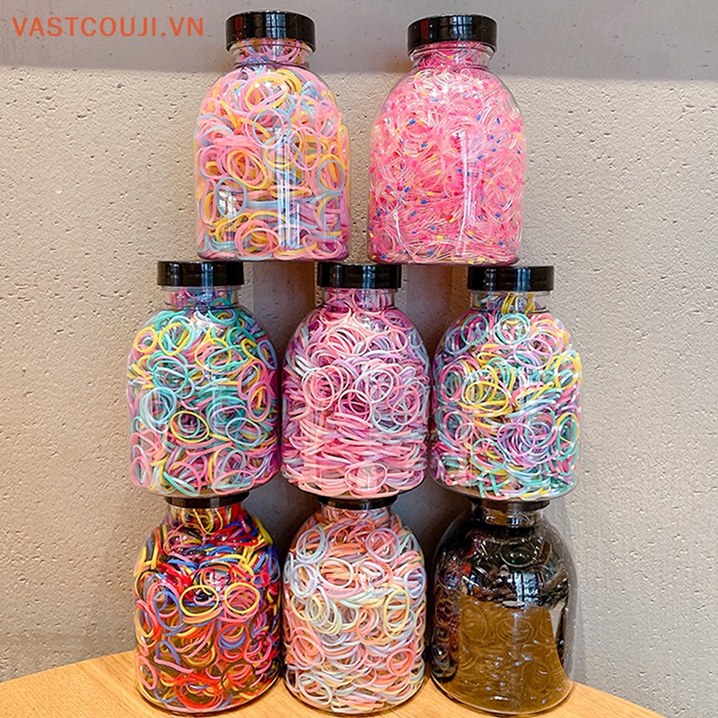 Bộ 1000 Dây Thun Buộc Tóc Nhiều Màu Sắc Dùng Một Lần Tiện Dụng
