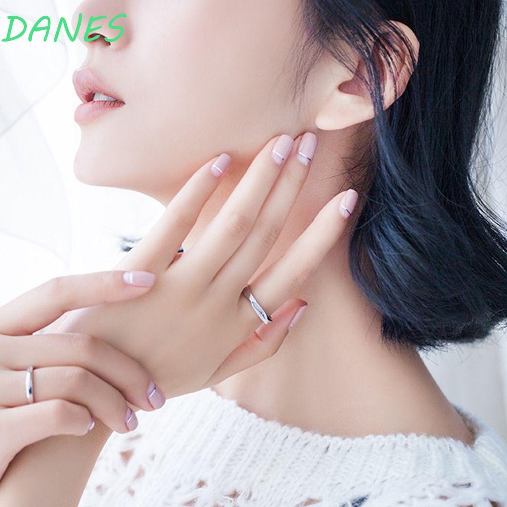 DANES Nhẫn Đôi Thiết Kế Hình Thỏ Je T 'Aime Pháp Sáng Tạo Có Thể Điều Chỉnh