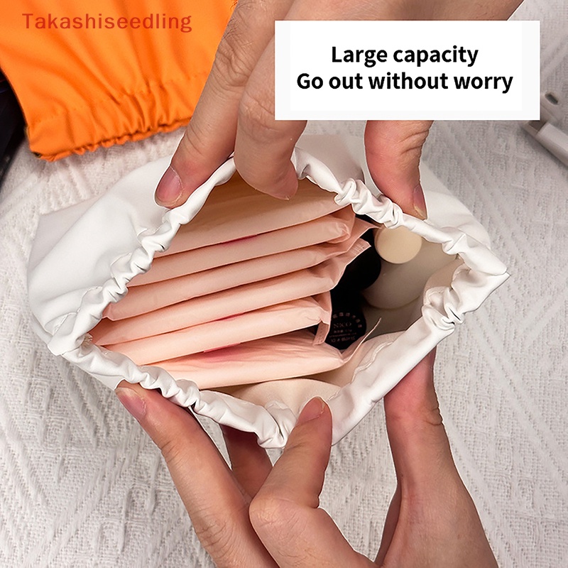 1 Túi Da PU Đựng Mỹ Phẩm Tampon Sanitory Tiện Dụng