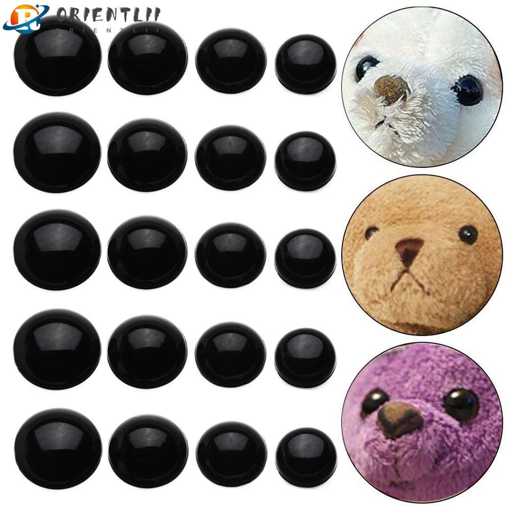 ORIENTLII 100 Con Mắt Nhựa Màu Đen 4-20mm