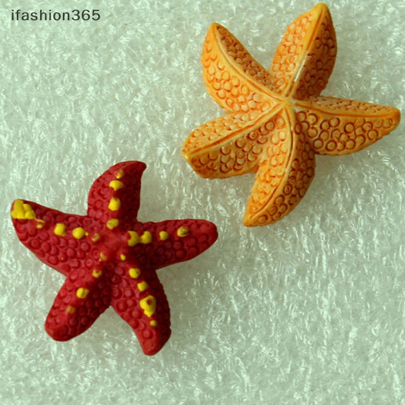 Set 2 Mô Hình Sao Biển Bằng Nhựa Resin Trang Trí Tiểu Cảnh DIY