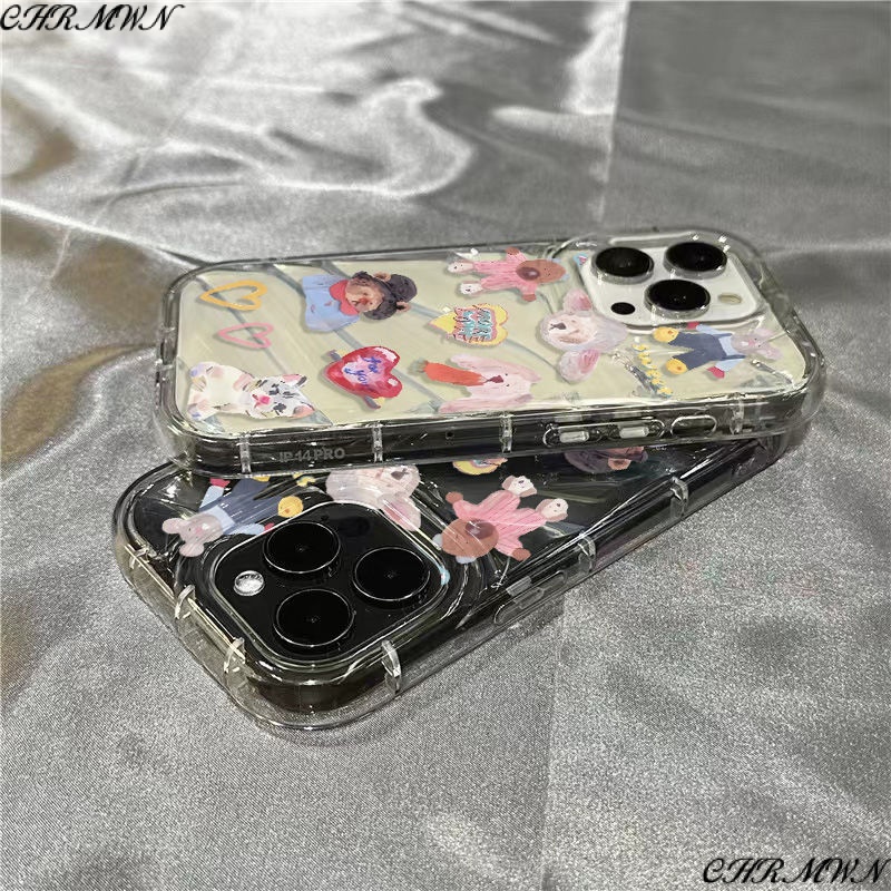 Ốp Điện Thoại Mềm Trong Suốt Họa Tiết Trái Tim / Động Vật Dễ Thương Cho Iphone 14Promax 11Sins Plus 8 xr 1312 7