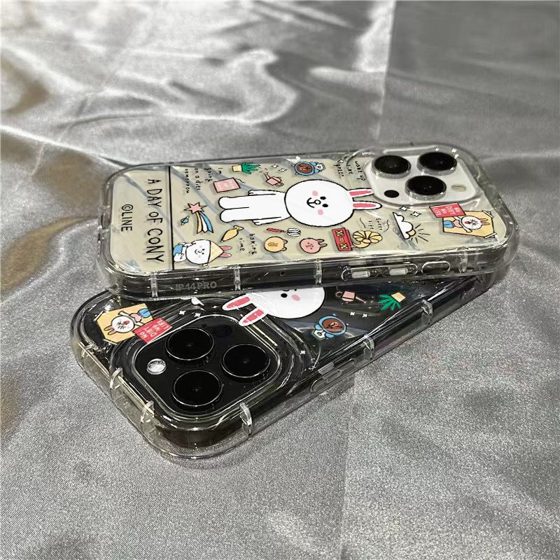 Ốp Điện Thoại Mềm Trong Suốt In Hình Thỏ Trắng Dễ Thương Cho Iphone 117 81312sins 14Promax / xr JF0C