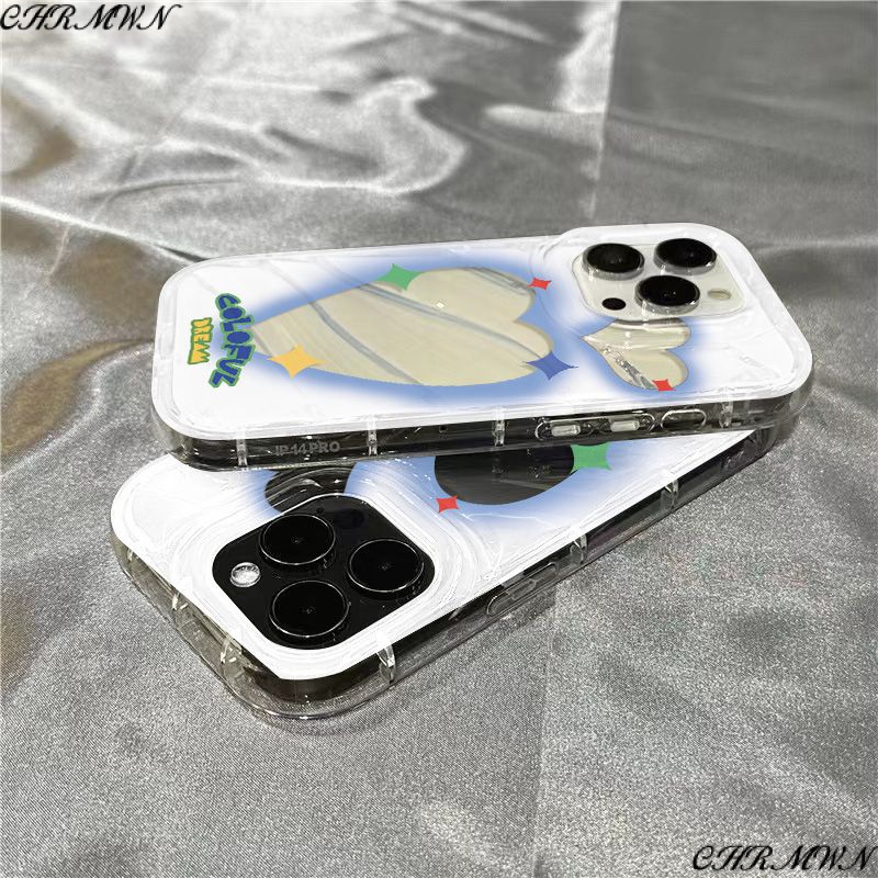 Ốp Điện Thoại Mềm Trong Suốt Họa Tiết Nhãn Dán Dễ Thương Cho iPhone14promax / sinsxr 1312 8711plus