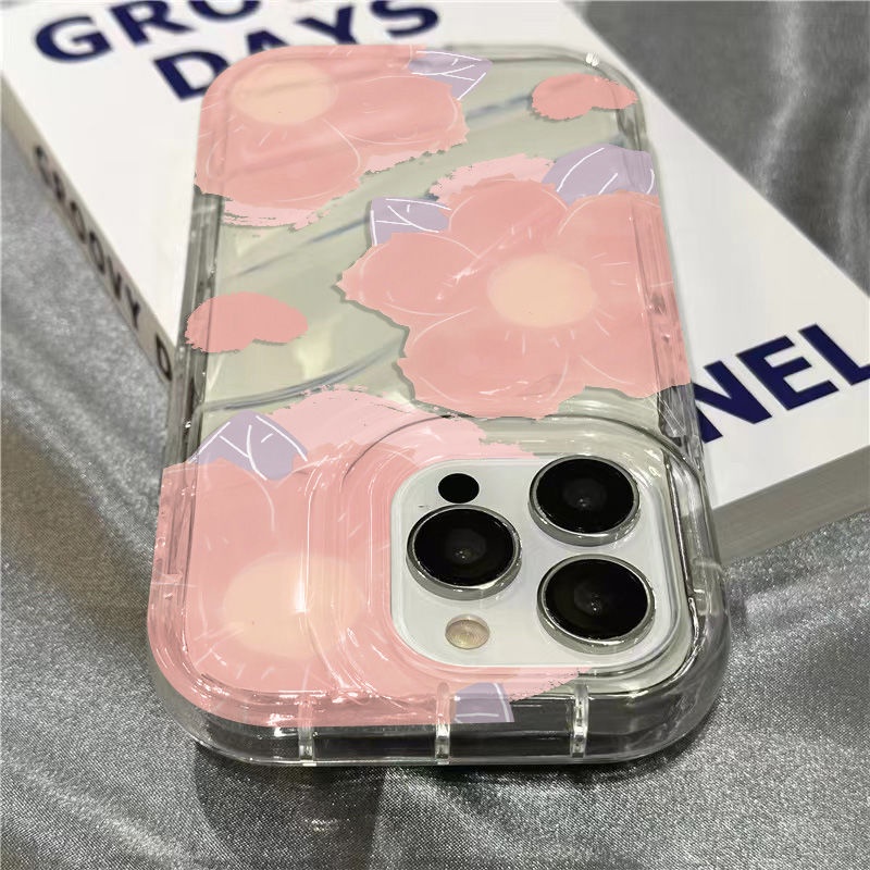 Ốp Điện Thoại Mềm Trong Suốt In Hình Hoa Hồng Dễ Thương Cho Iphone 14Promax 1312 / 11 7 / 8plus xr /ins QVST