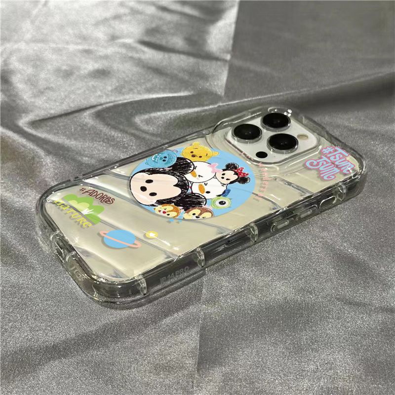 Ốp điện thoại di động Mickey Window iPhone14promax Ốp mềm 1312/11 Apple đáng yêu 7/8plus trong suốt xr/Ins QC5H