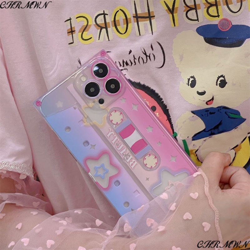 Ốp Điện Thoại Chống Nhòe Có Giá Đỡ Hình Ngôi Sao Phong Cách Hàn Quốc Cho Iphone promaxCD1112 / 13proiPhone14