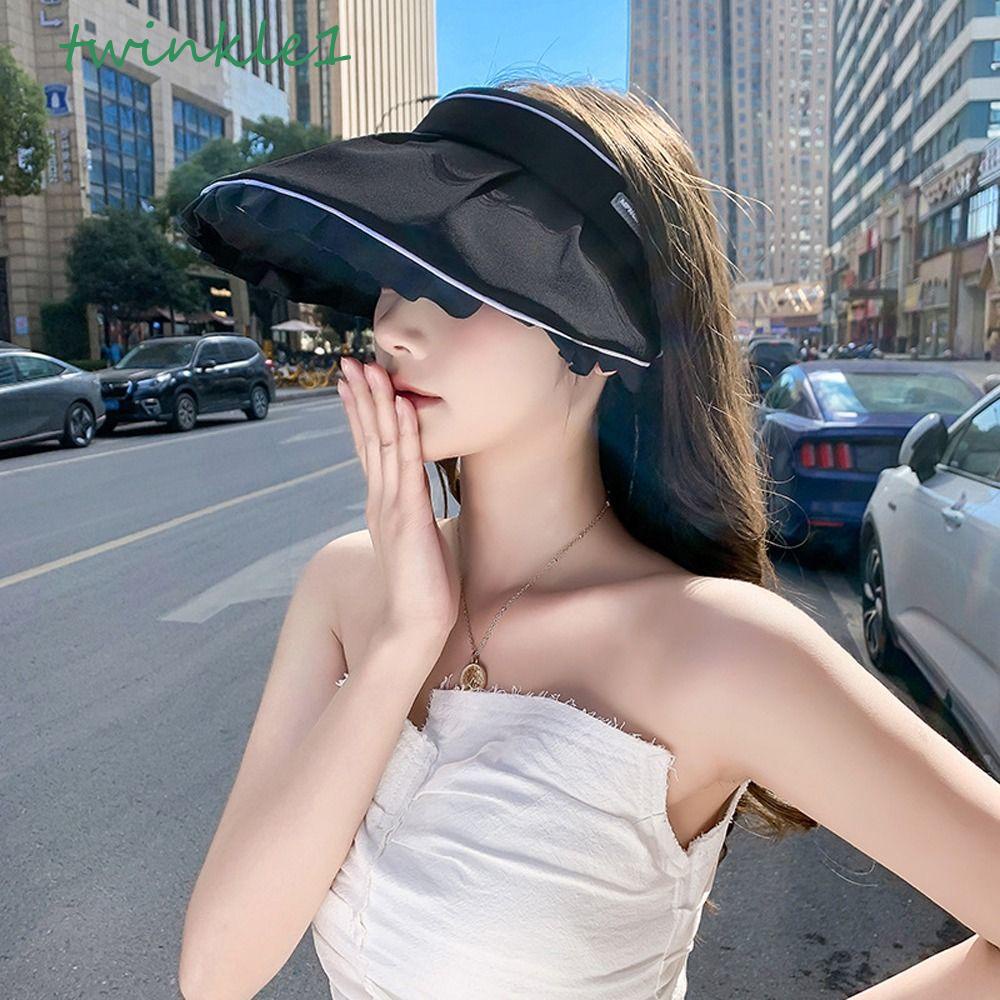 TWINKLE Mũ Lưỡi Trai Nửa Đầu Chống Nắng Thời Trang Đi Biển Mùa Xuân Cho Nữ