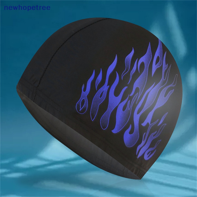 Mũ Bơi Co Giãn Chống Thấm Nước In Hình Ngọn Lửa Cá Tính Cho Nam
