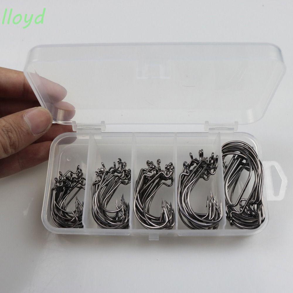 LLOYD Hộp 50 Lưỡi Câu Cá Bằng Carbon Chất Lượng Cao