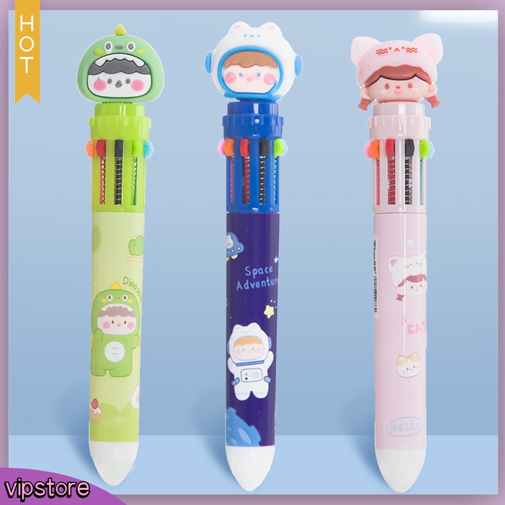 <VIP> Bút Bi Dạng Đẩy Thoải Mái Mềm Mịn Hình Thỏ Hoạt Hình Cho Học Sinh