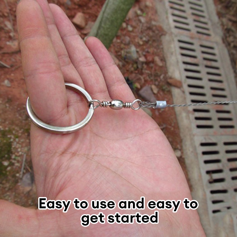 Cưa Dây Thừng Thép Không Gỉ Với Tay Cầm Bằng Ngón Tay Bỏ Túi Dùng Khi Đi Cắm Trại