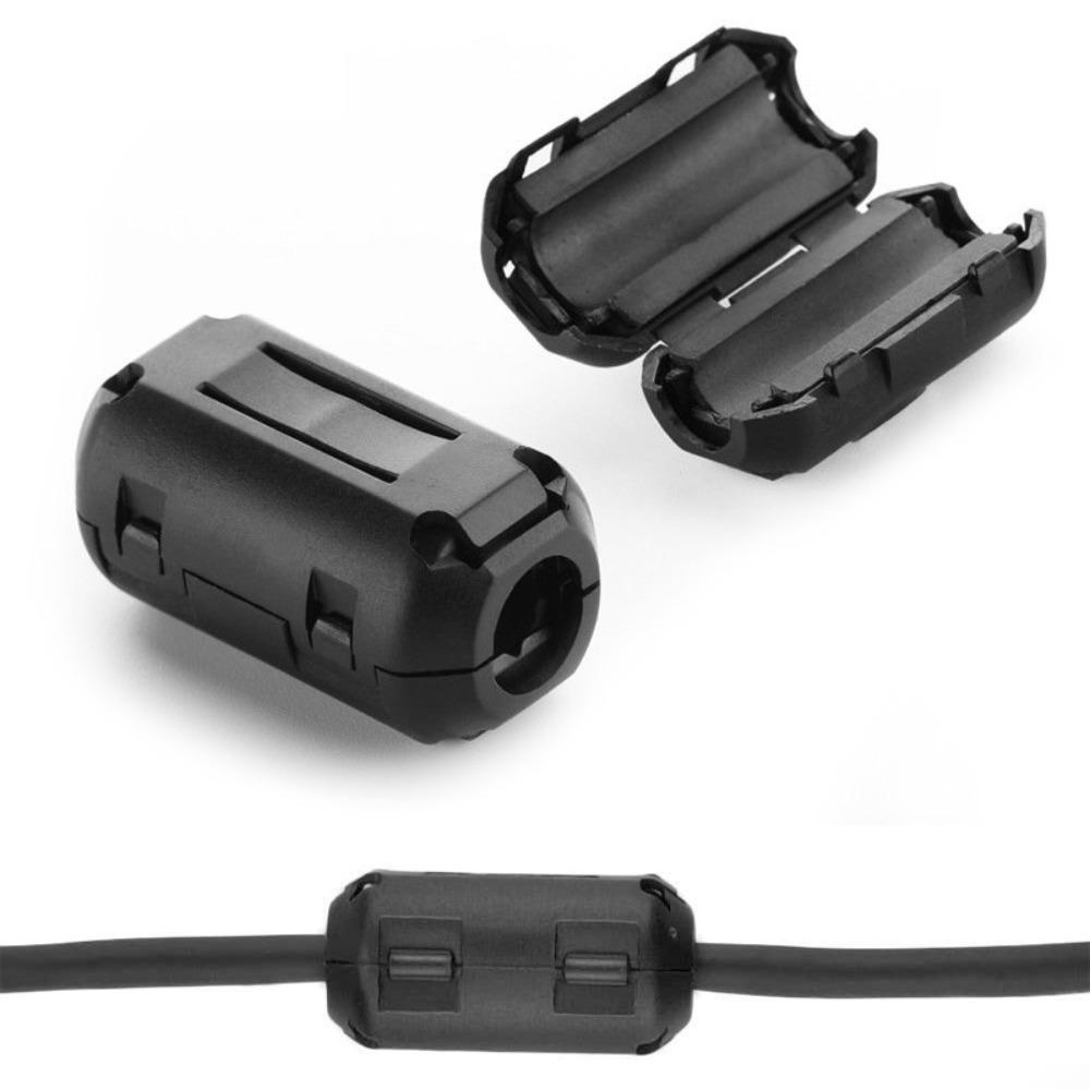 Vòng Kẹp Chống Nhiễu Âm Thanh EMI RFI Màu Đen Kích Thước 3.5 / 5 / 7 / 9 / 13mm Tiện Dụng