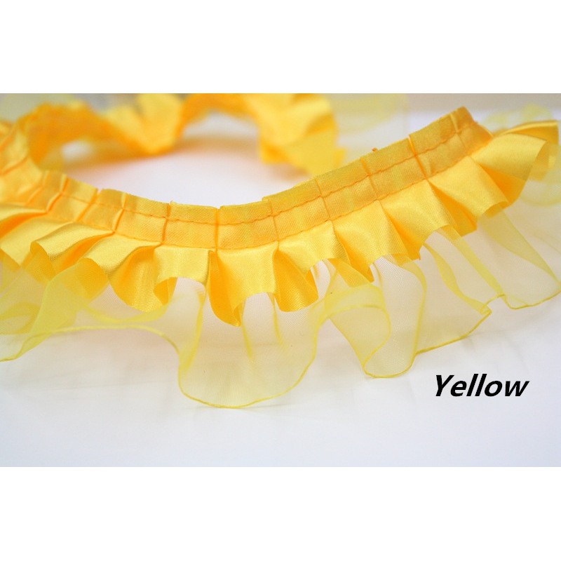 2M DIY Lace Trim Satin Ribbon Wedding Sewing Craft DIY Trim Garment Sewing Accessories LY
