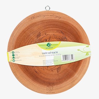 Thớt gỗ tròn cao cấp 21x21x30cm