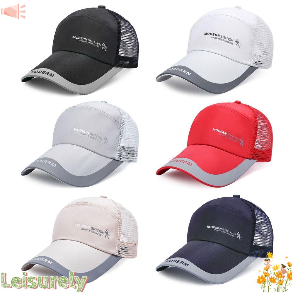 LEILY Mũ Lưỡi Trai Thể Thao Unisex Phối Lưới