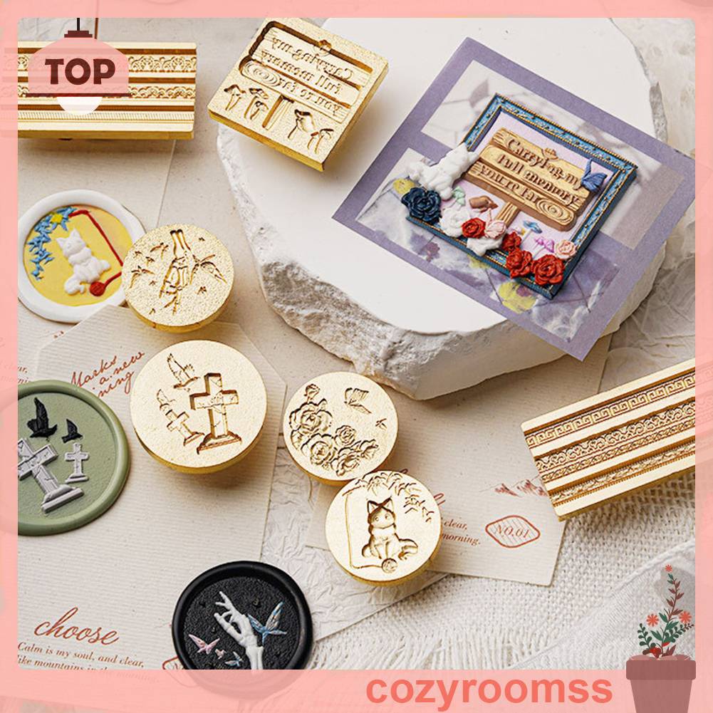 Đầu Tem Bằng Đồng Phong Cách Gothic Cổ Điển Dùng Để Trang Trí Thiệp Cưới