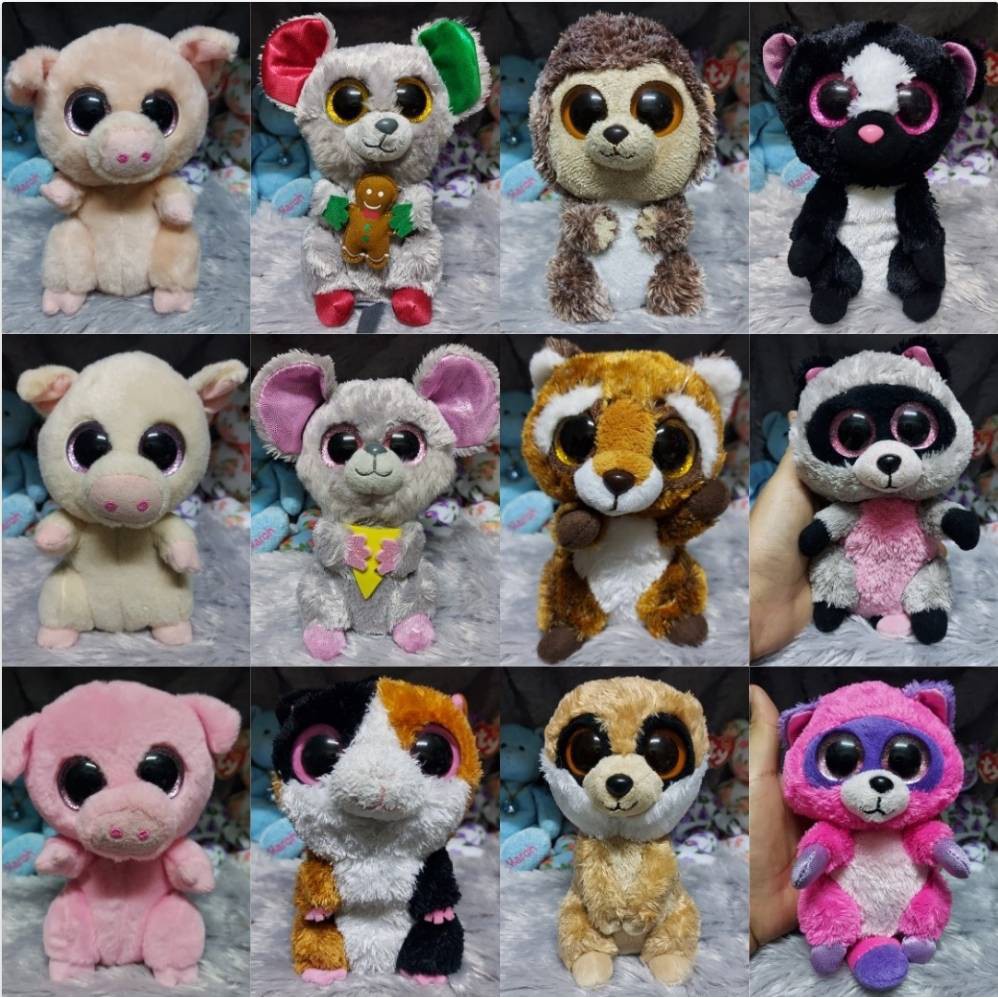 Ty Doll Đôi Mắt To Size 6 Inch-Pig Chuột Sóc ST 12