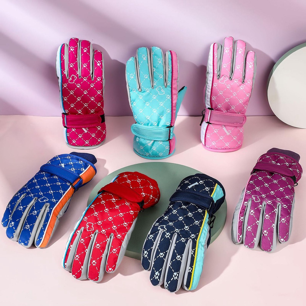 Găng Tay Đi Xe Đạp / Câu Cá / Đi Bộ Đường Dài Giả Lông Thỏ Dày Mềm Ấm