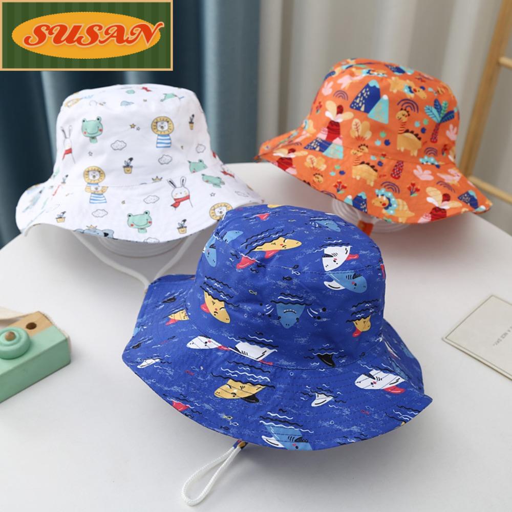 Mũ Tai Bèo Vải Cotton Chống Nắng Tia UV Dễ Thương Cho Bé 2-4 Tuổi