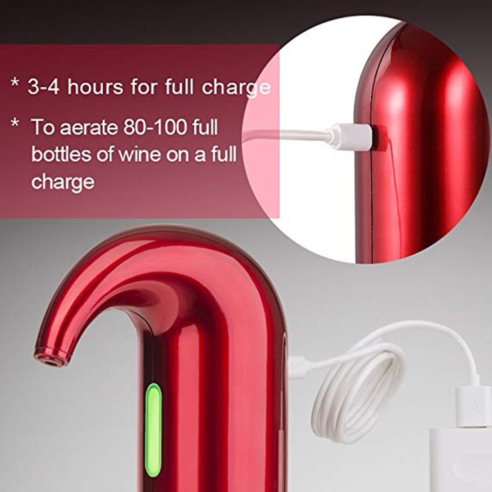 =Christmas=Smart Electric Wine Decanter Portable Automatic Red Wine Pourer Aerator