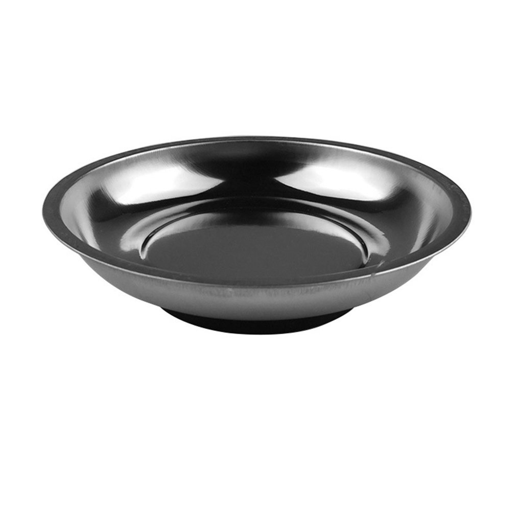 =Christmas=Circle Stainless Steel Magnetic Parts Bowl Tray Nuts Bolts Screws Part Tray