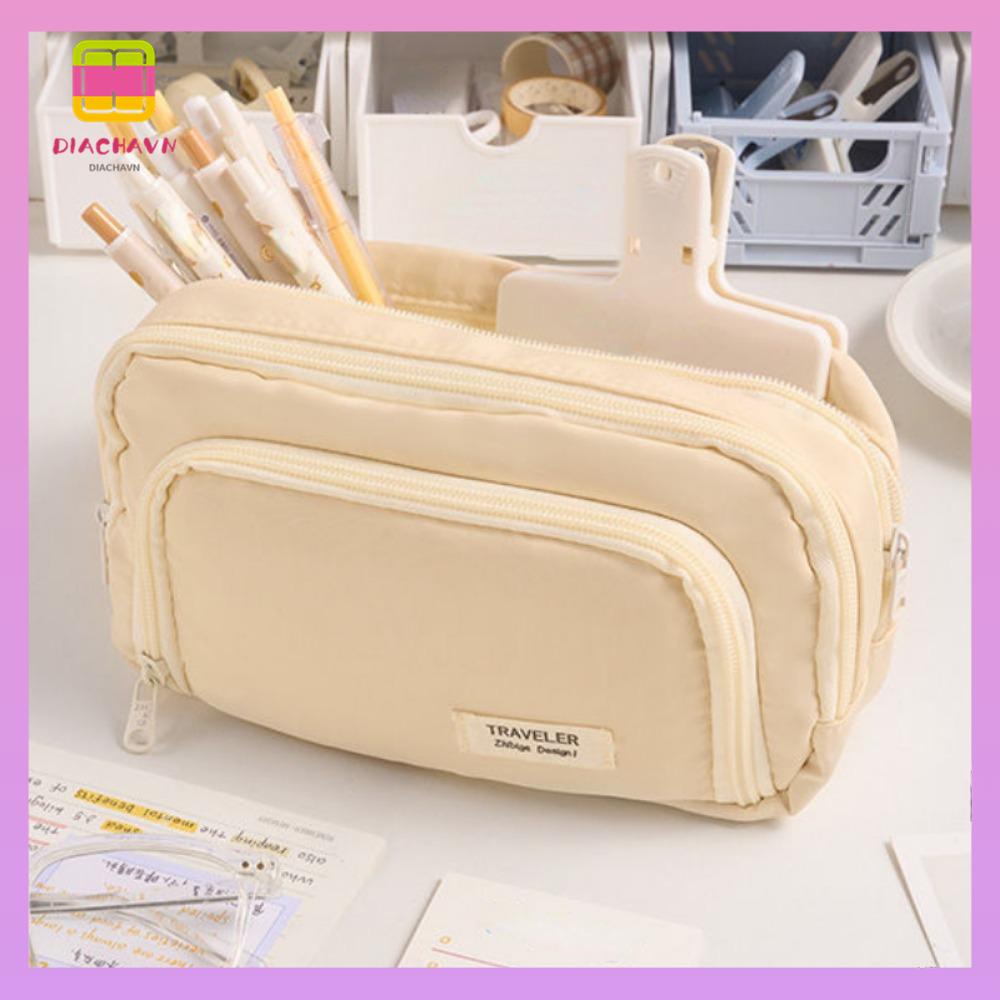 DIACHAVN Túi Đựng Bút Cỡ Lớn Tiện Dụng Dành Cho Nữ Ốp