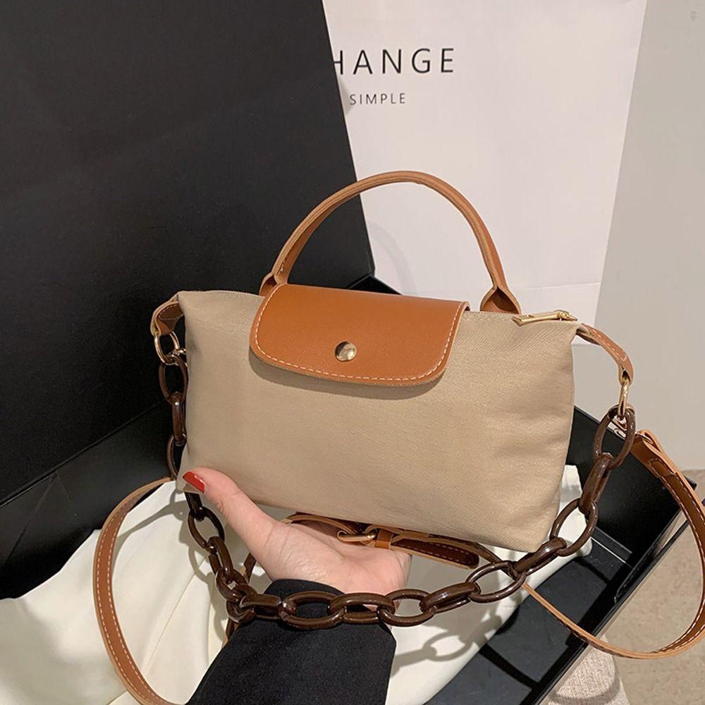 Túi Đeo Chéo Vai Bằng Da PU Sức Chứa Lớn Kèm Dây Đeo Sợi Xích Dành Cho Đường Phố