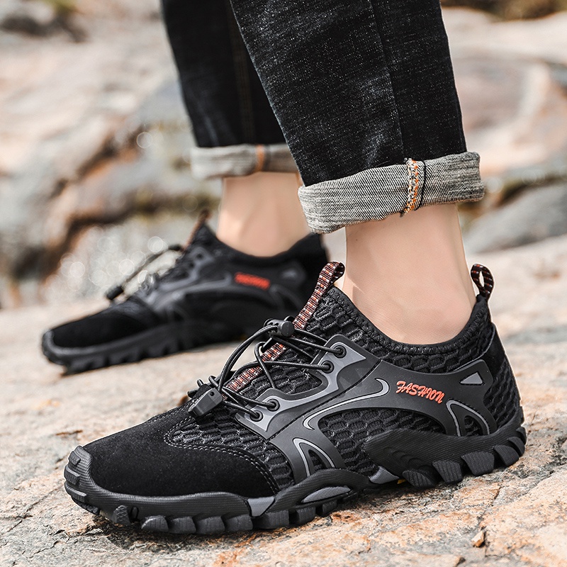 Giày Thể Thao Leo Núi Siêu Nhẹ Nhanh Khô Chống Trượt Size 38-50 Thời Trang Cho Nam Giày Thể Thao Chạy Bộ Chất Lượng Cao