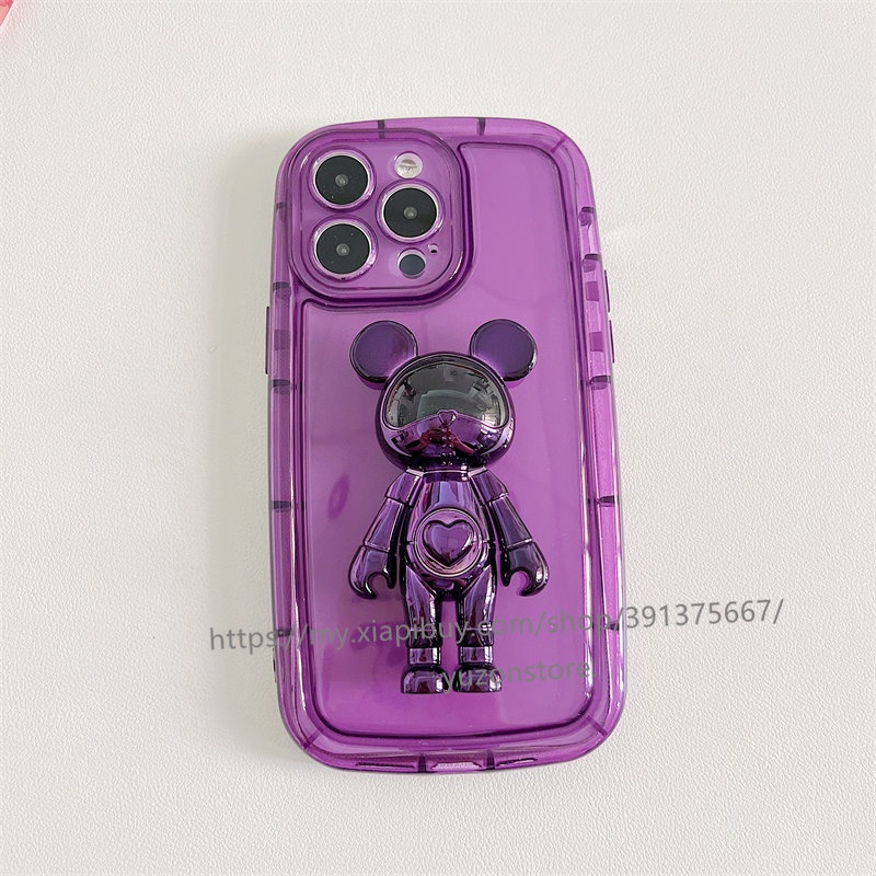 Ốp Điện Thoại Mềm Có Giá Đỡ Hình Gấu Cho Realme 111 Pro + Realme 110 8 5G / Realme 11 Pro + Realme 10 8 5G