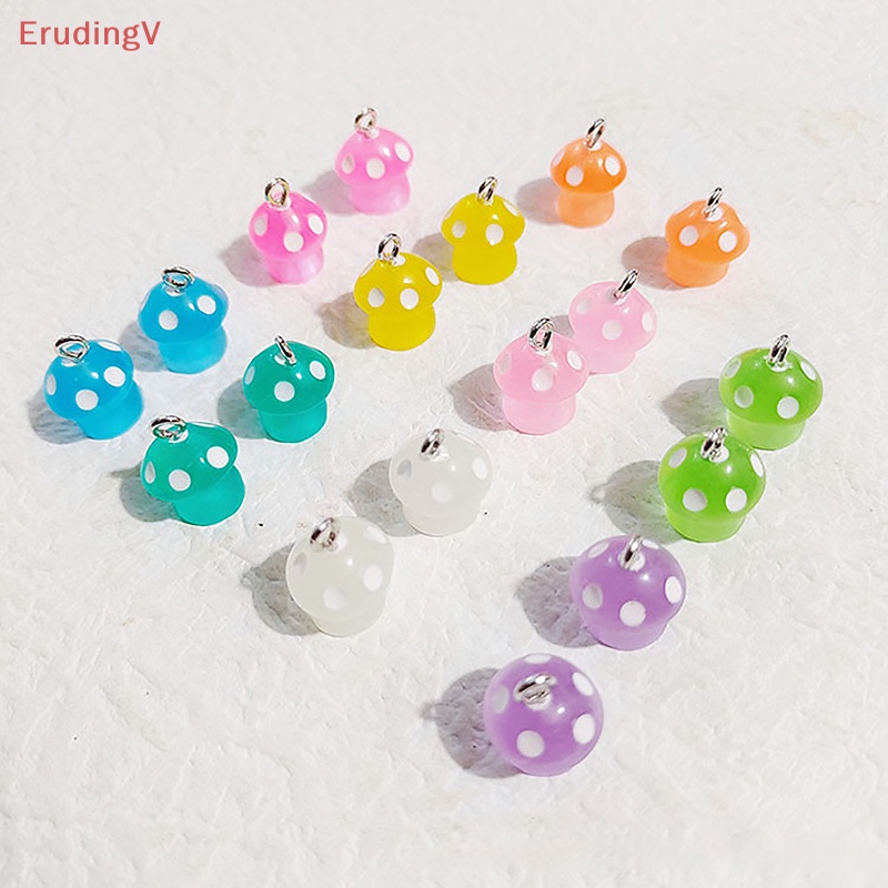 [ErudingV] Mặt Dây Chuyền Hình Nấm Bằng Resin Phát Sáng DIY Dễ Thương Ch