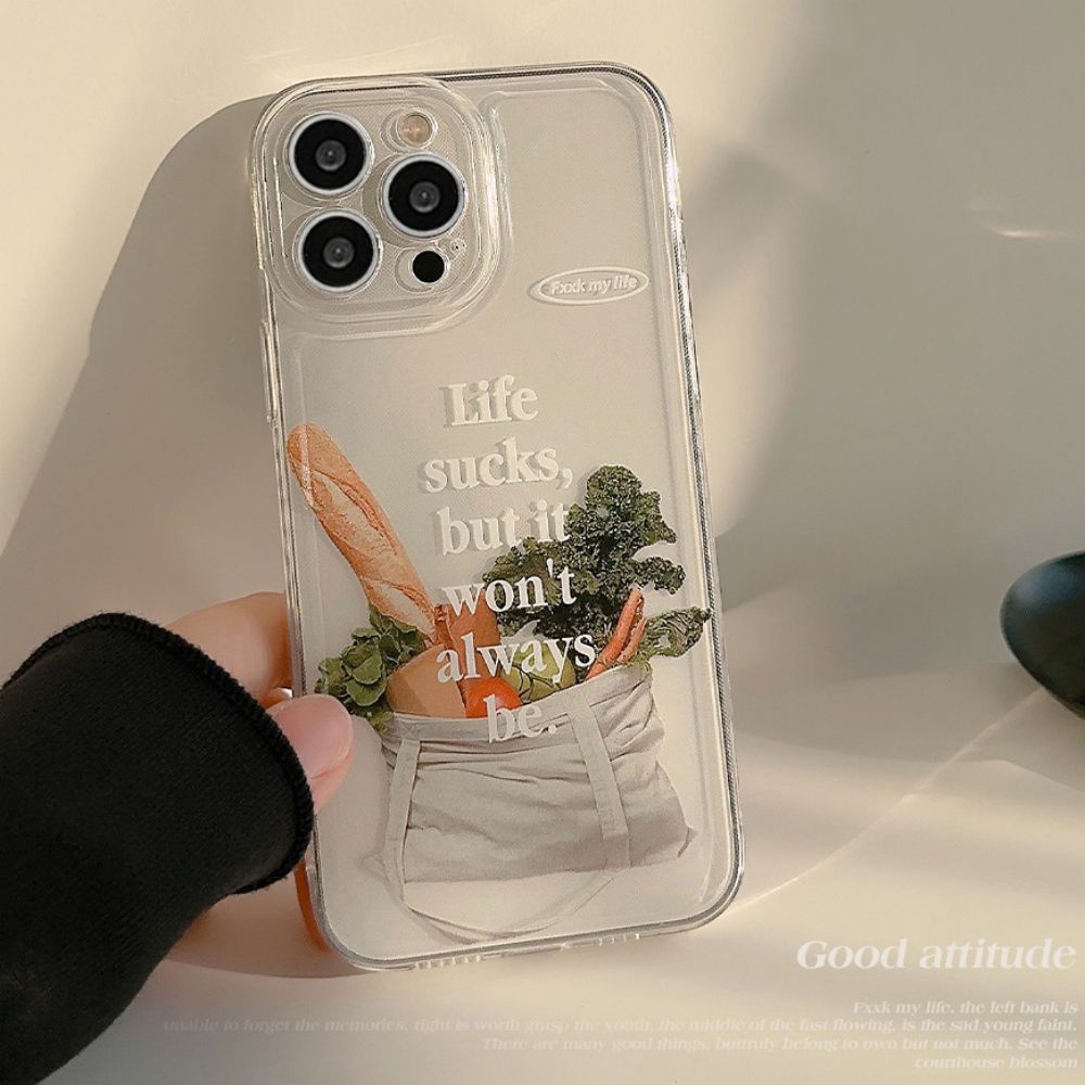 Ốp Điện Thoại TPU Mềm Chống Sốc Chống Bụi In Hình Rau Củ Đơn Giản Cho IPhone 11 12 13 14 Pro Max X XR 8 7 Plus SE