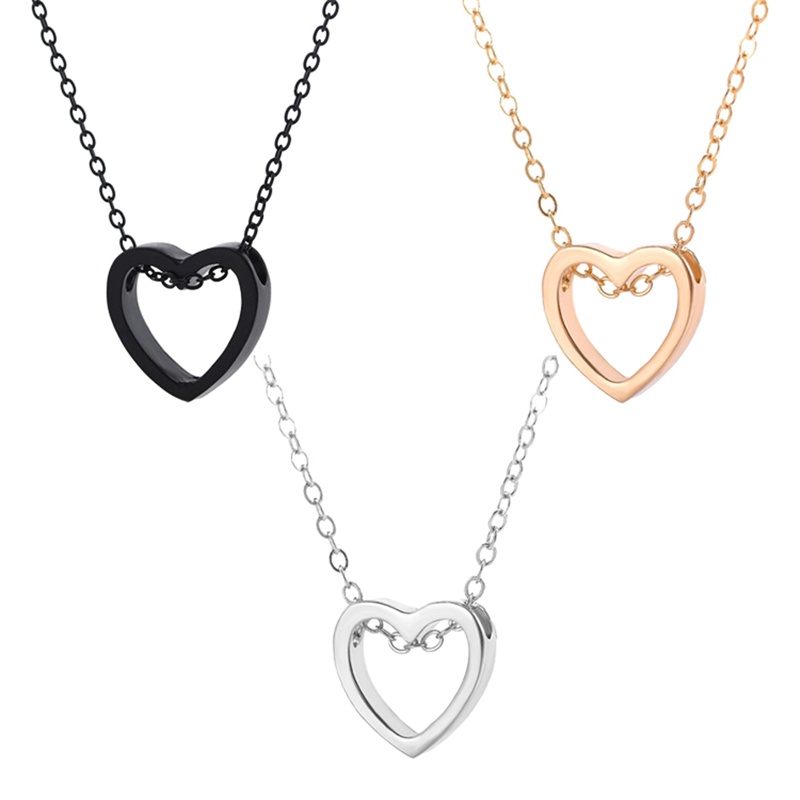 Ygt Vòng cổ Choker Mặt Trái Tim Rỗng Đơn Giản Cổ Điển Thời Trang Dành Cho Nữ