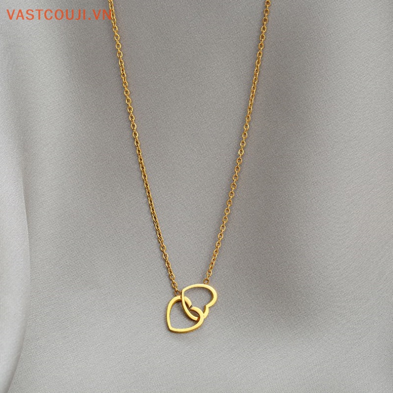 Vòng Cổ Choker Bằng Thép Titan Mặt Hình Trái Tim Thời Trang Cho Nữ