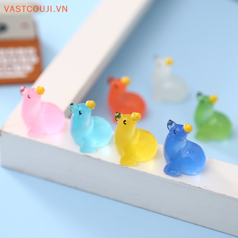 Set 2 Mô Hình Động Vật Mini Bằng Nhựa Phát Quang Trang Trí Sân Vườn