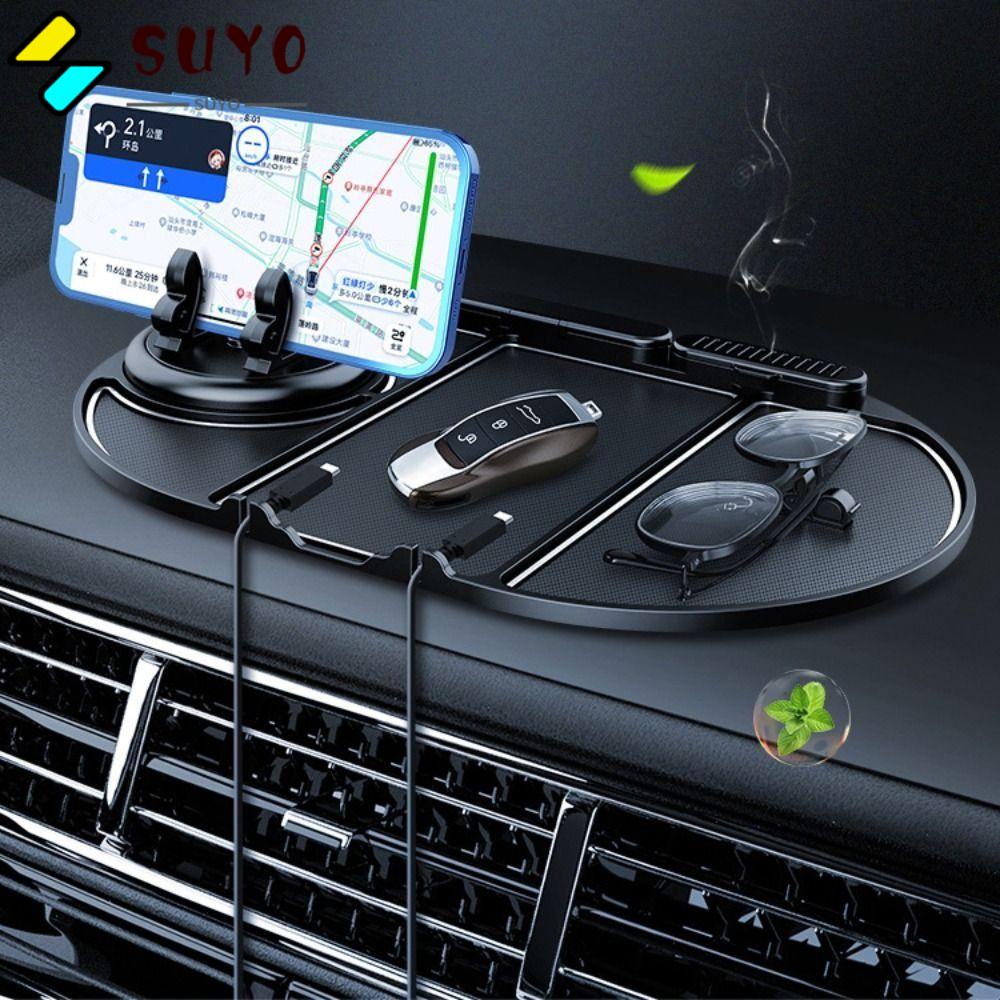 SUYO Giá Đỡ Điện Thoại Bằng Silicon ABS Chống Trượt Đa Năng Cho Xe Hơi