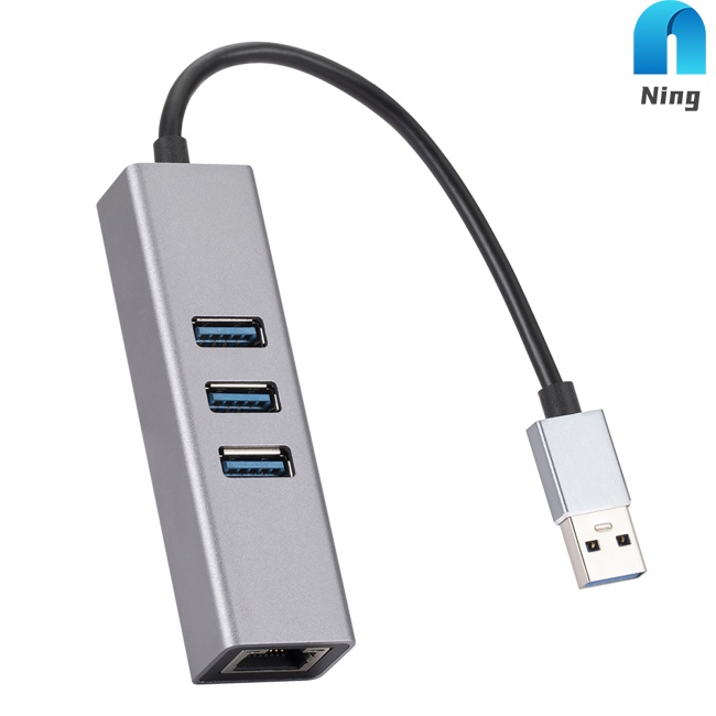 Thẻ Mạng 3 Cổng Usb 3.0 Type c Sang Rj45 Gigabit Ethernet Cho Laptop