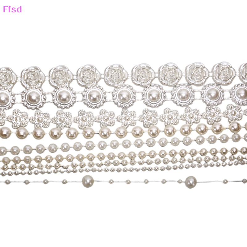 {Ffsd} Dây Hạt Ngọc Trai Tròn ABS Làm Đồ Trang Sức Thủ Công Trang Trí Đầm Cưới * Bán Chạy