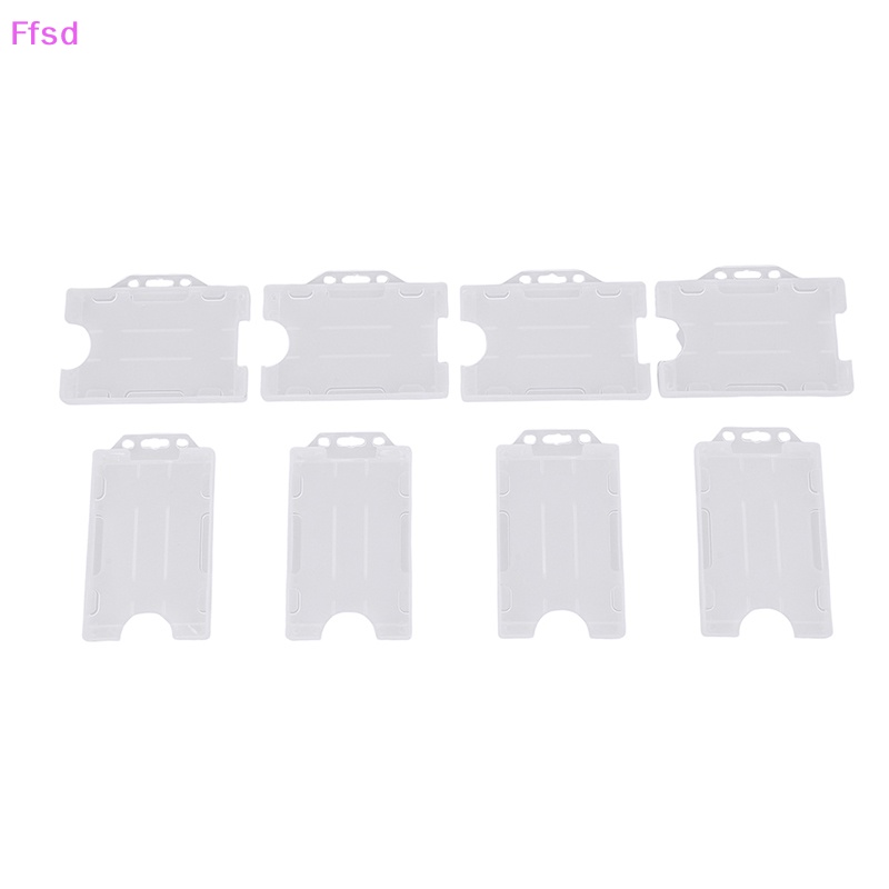 Bộ 4 Bao Đựng Thẻ ID Bằng Nhựa Cứng Hai Mặt Đa Năng Unisex